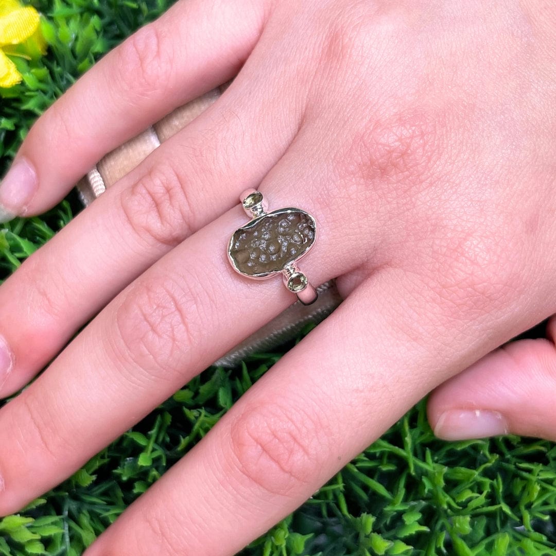 Bague Argent Moldavite #15