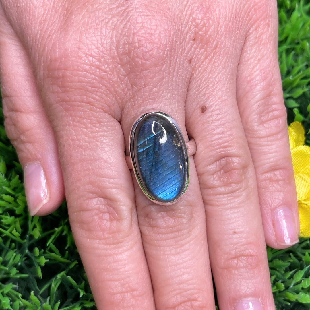 Bague Argent Labradorite Bluefire #178