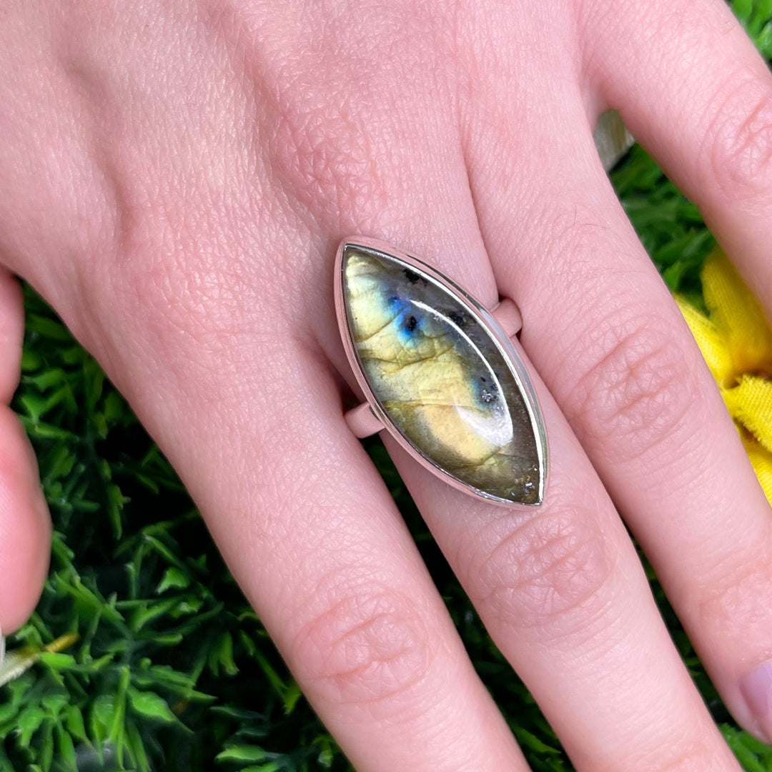 Bague Argent Labradorite Multifire #32