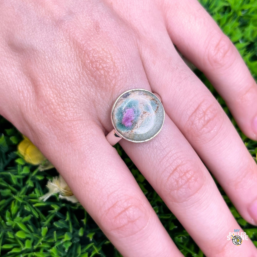 Bague Argent Rubis Fuchsite #29