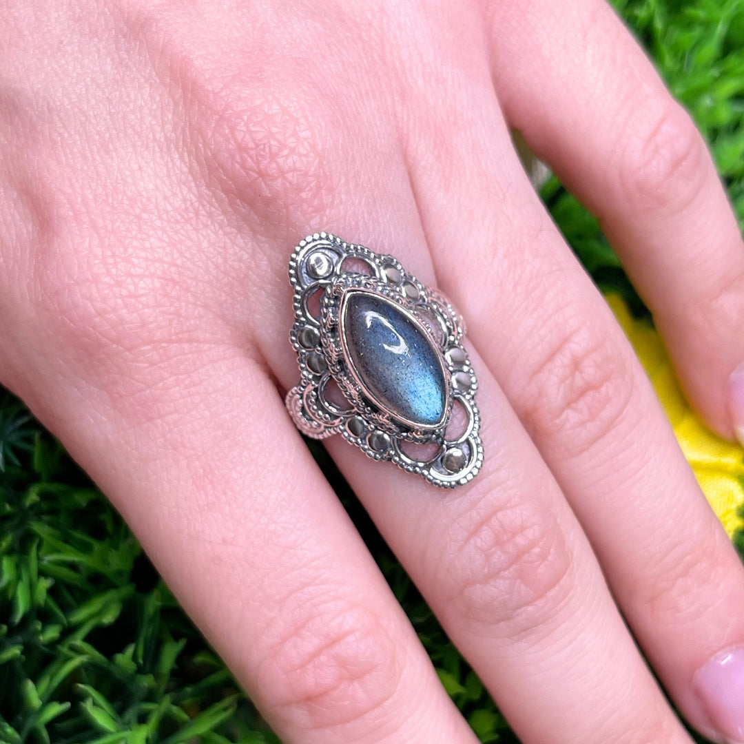 Bague Labradorite Bluefire Argent 925 #13