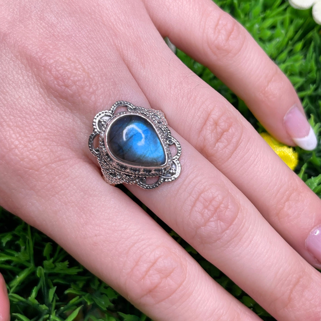 Bague Labradorite Bluefire Argent 925 #41