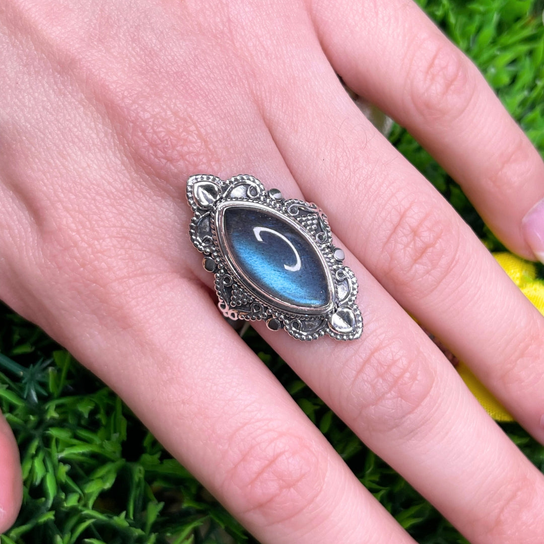 Bague Labradorite Bluefire Argent 925 #10