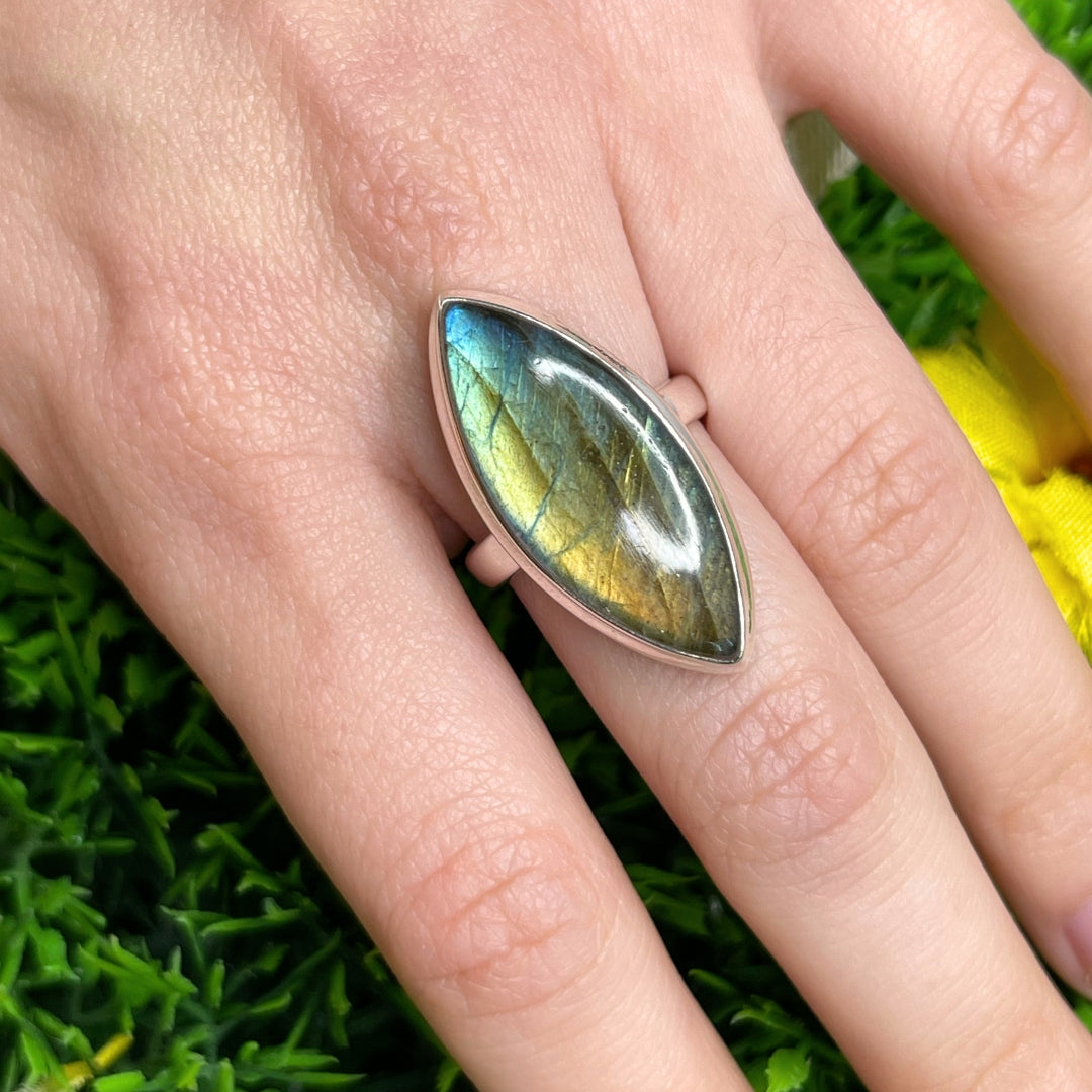 Bague Argent Labradorite Multifire #3