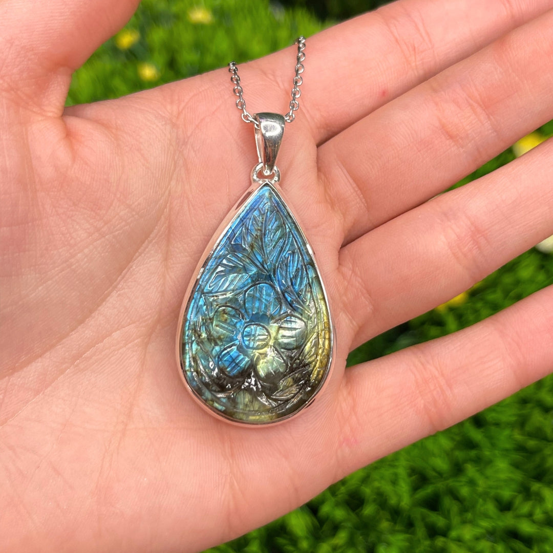 Pendentif Labradorite Blue Fire #16