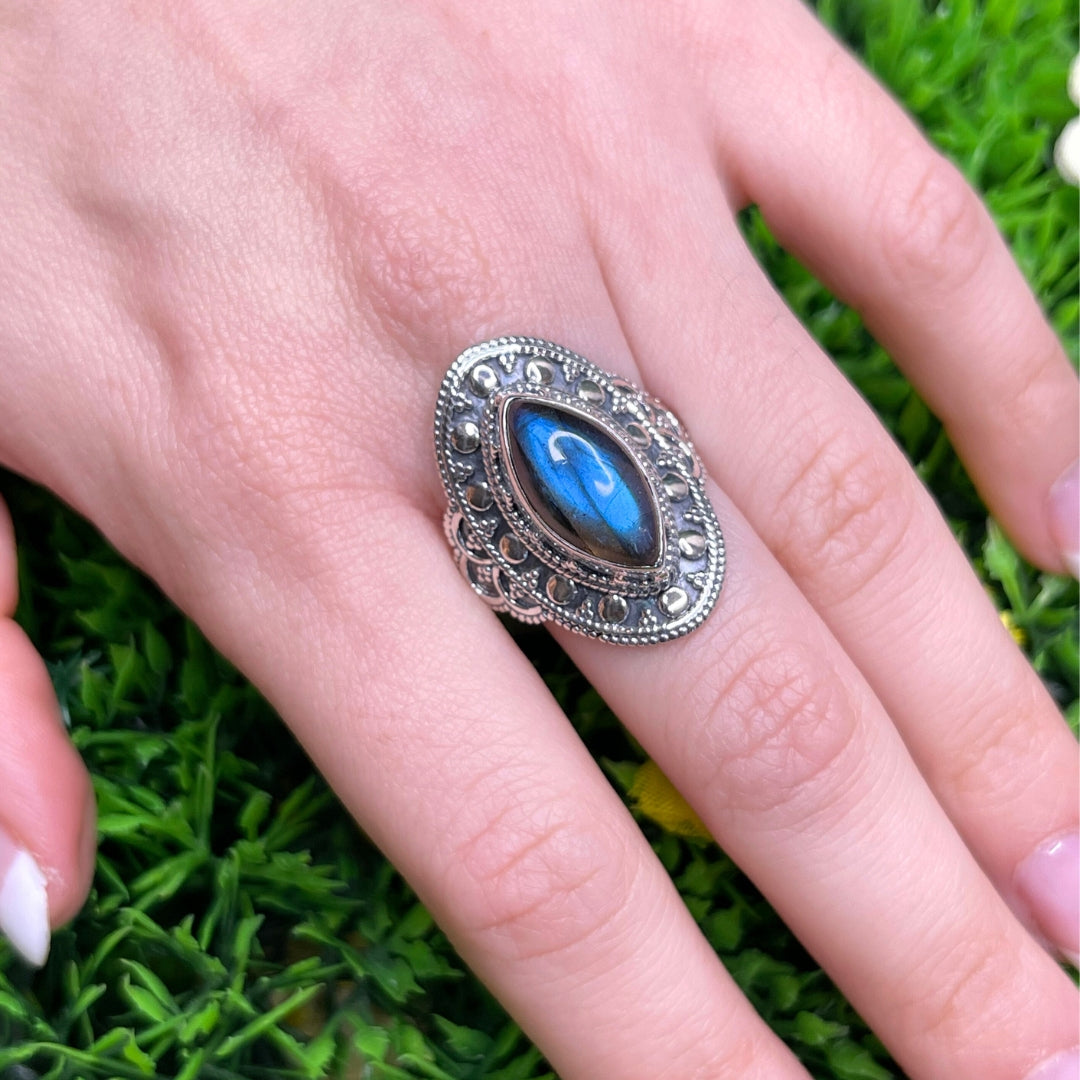 Bague Labradorite Bluefire Argent 925 #32