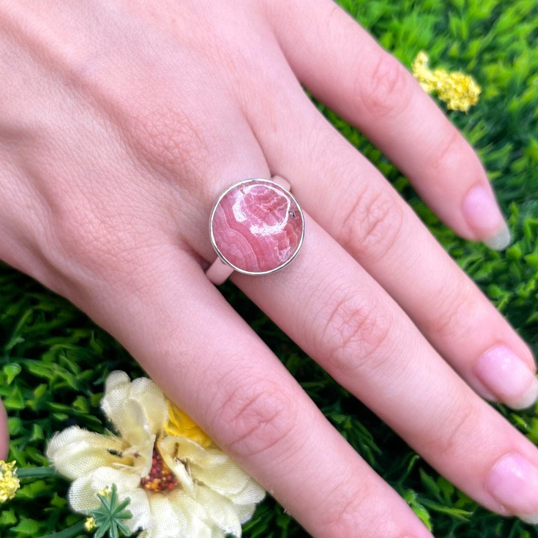 Bague Argent Rhodochrosite #8