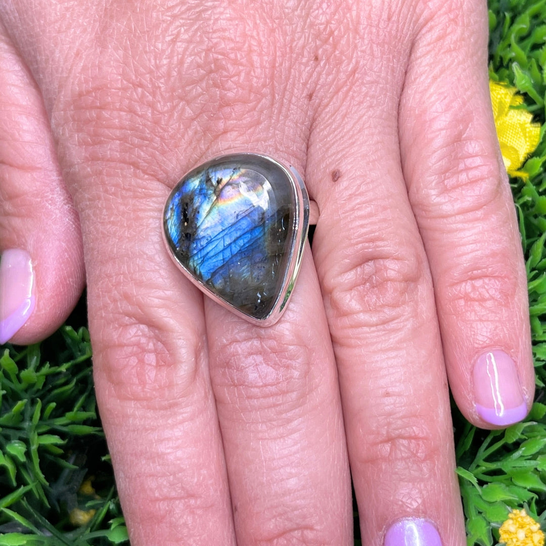 Bague Argent Labradorite Multifire #162