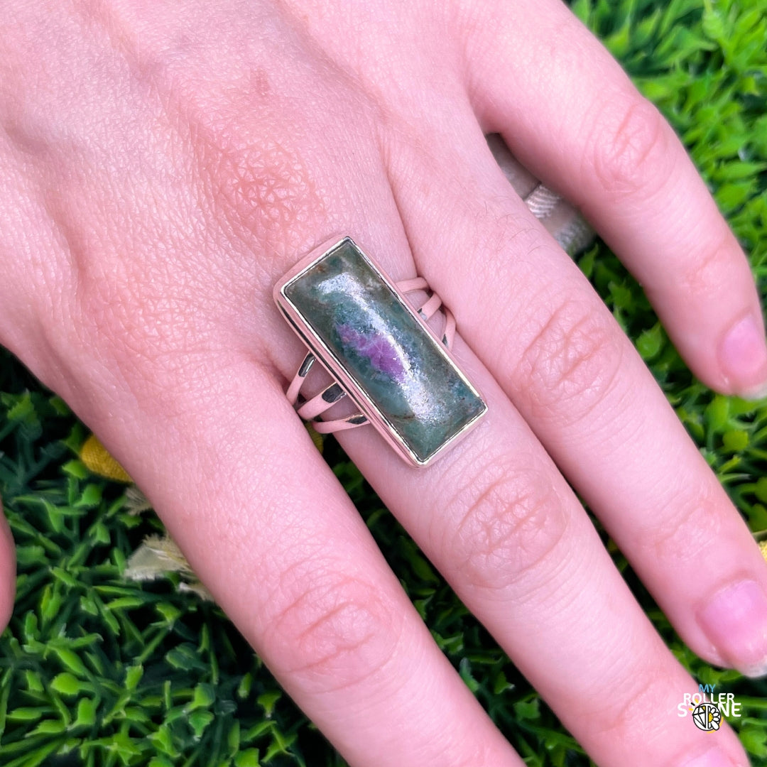 Bague Argent Rubis Fuchsite #8