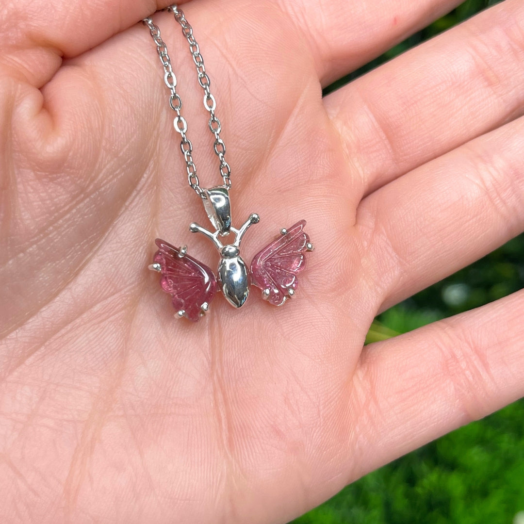 Pendentif Papillon Tourmaline Watermelon #12