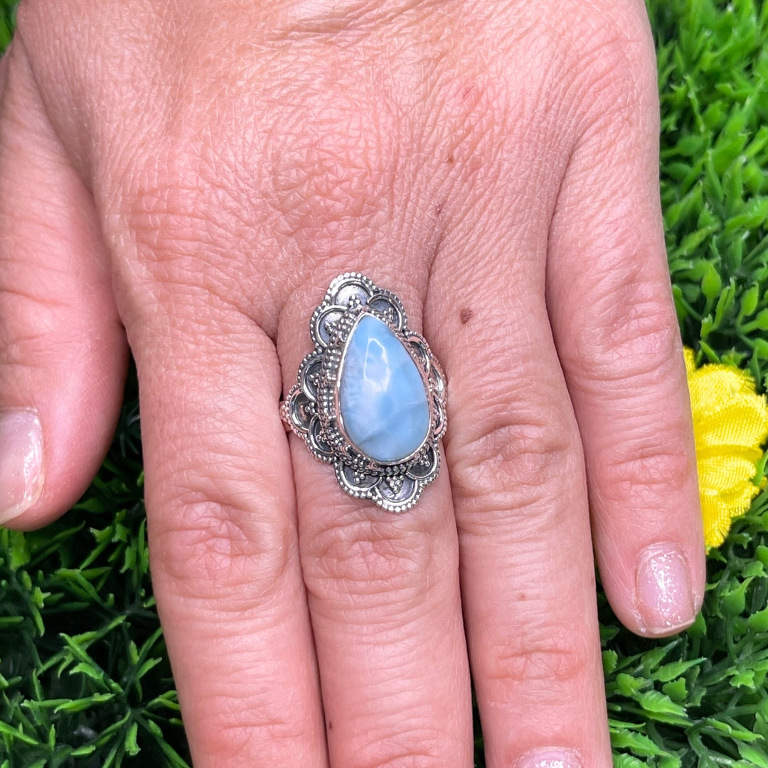 Bague Argent 925 Larimar #7