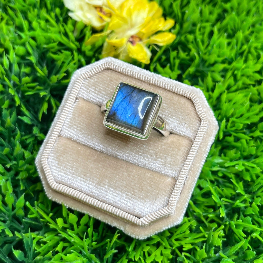 Bague Argent Labradorite Bluefire #71