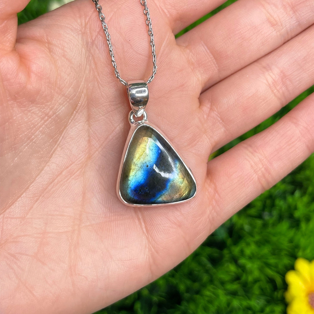 Pendentif Labradorite Blue Fire #27