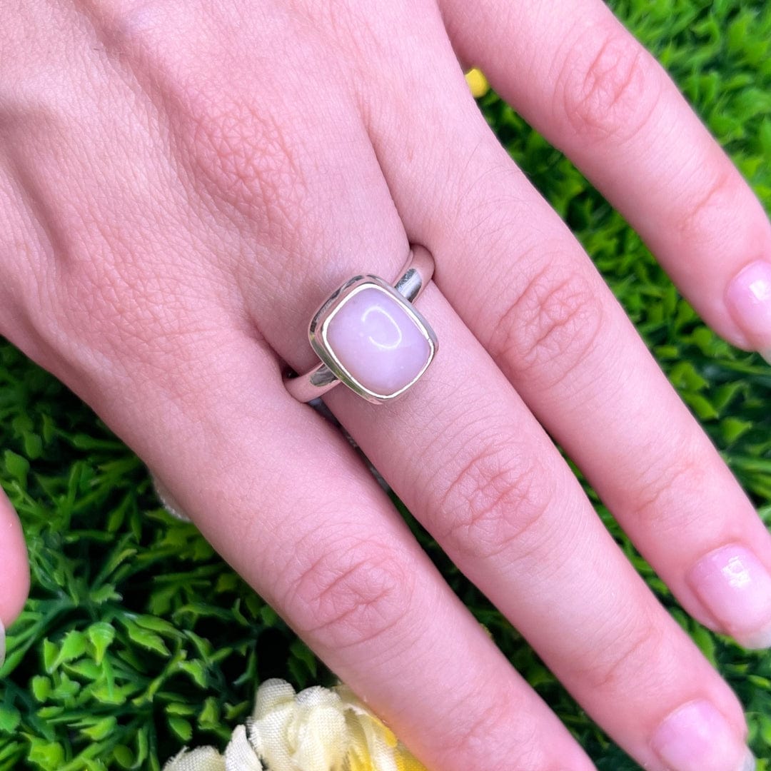 Bague Argent Opale Rose #56