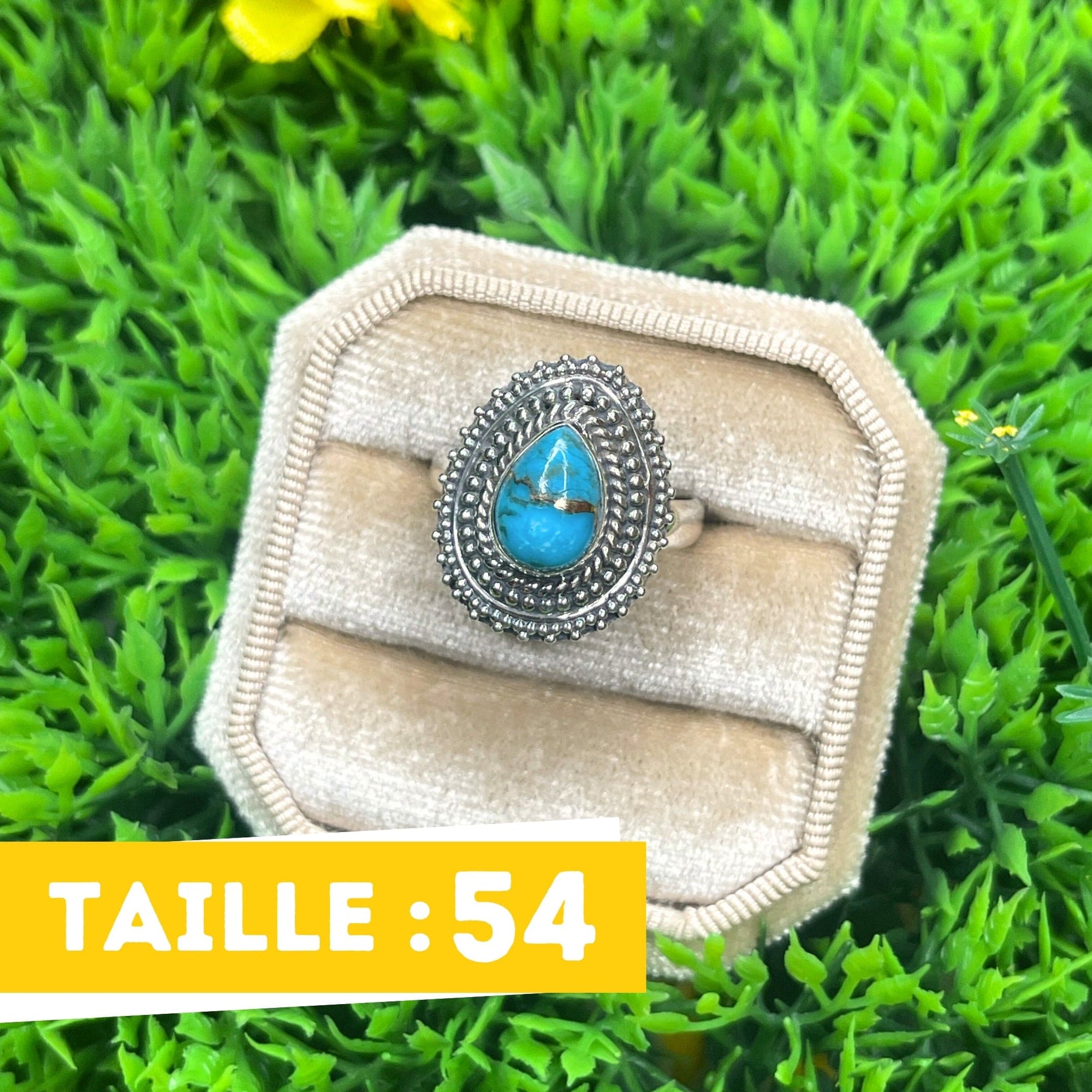 Bague Argent Turquoise Copper #4