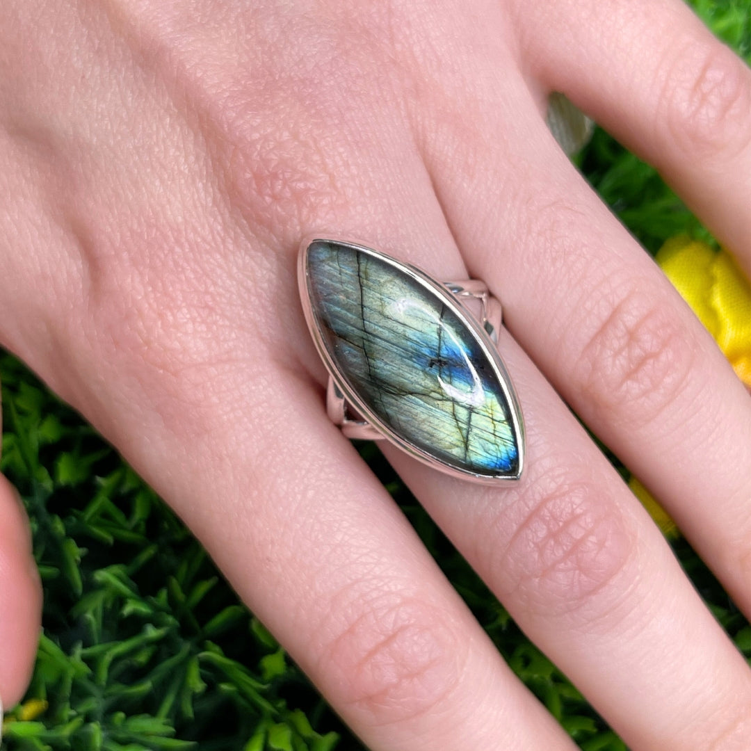 Bague Argent Labradorite Multifire #17