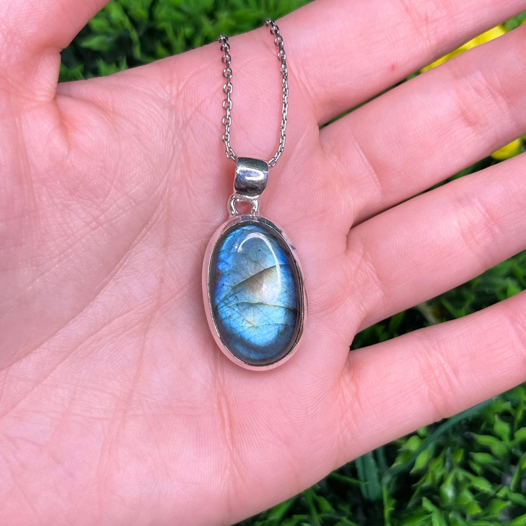 Pendentif Labradorite Blue Fire #42