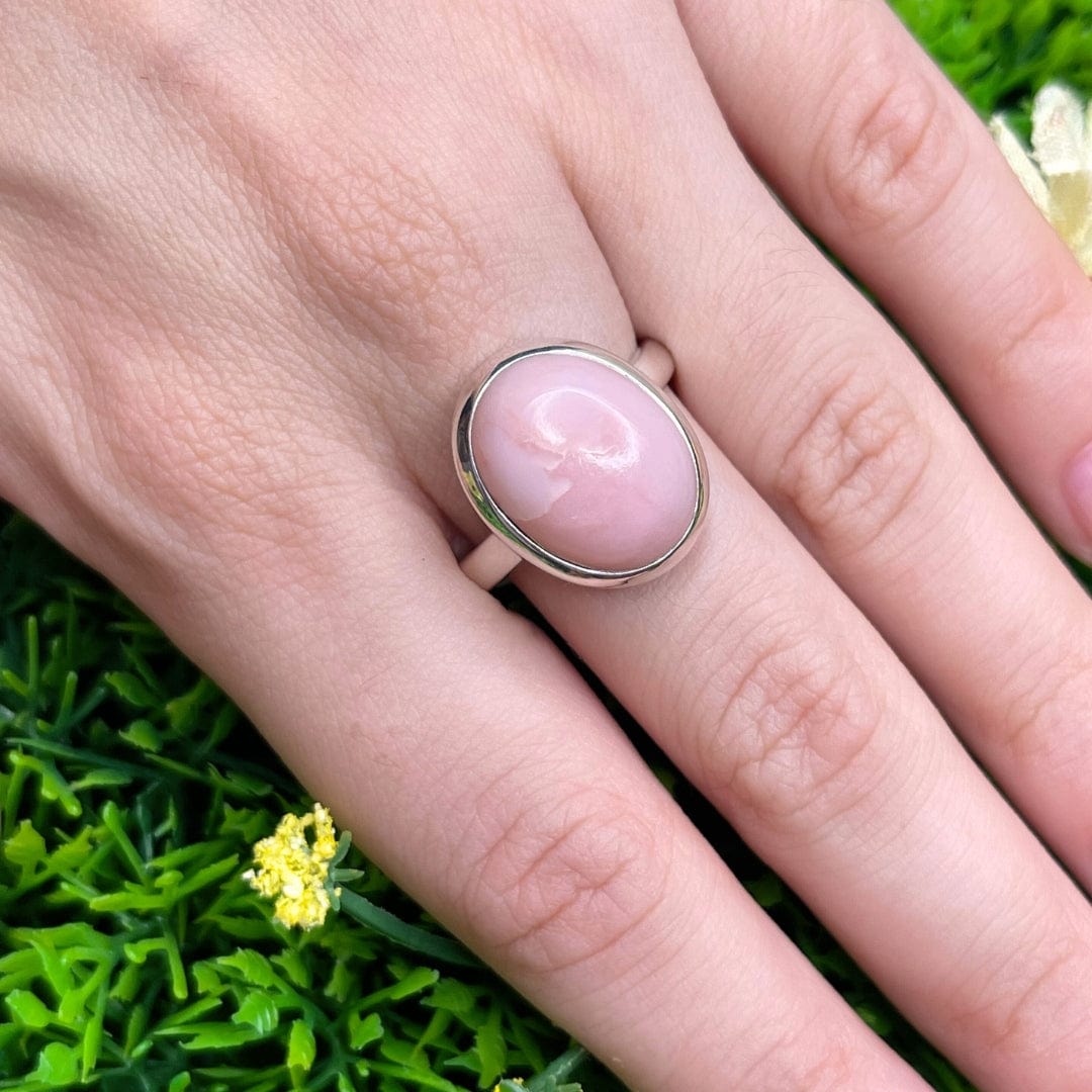 Bague Argent Opale Rose #31