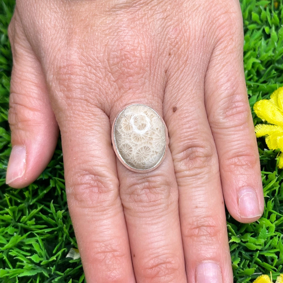 Bague Argent Chrysanthème #5