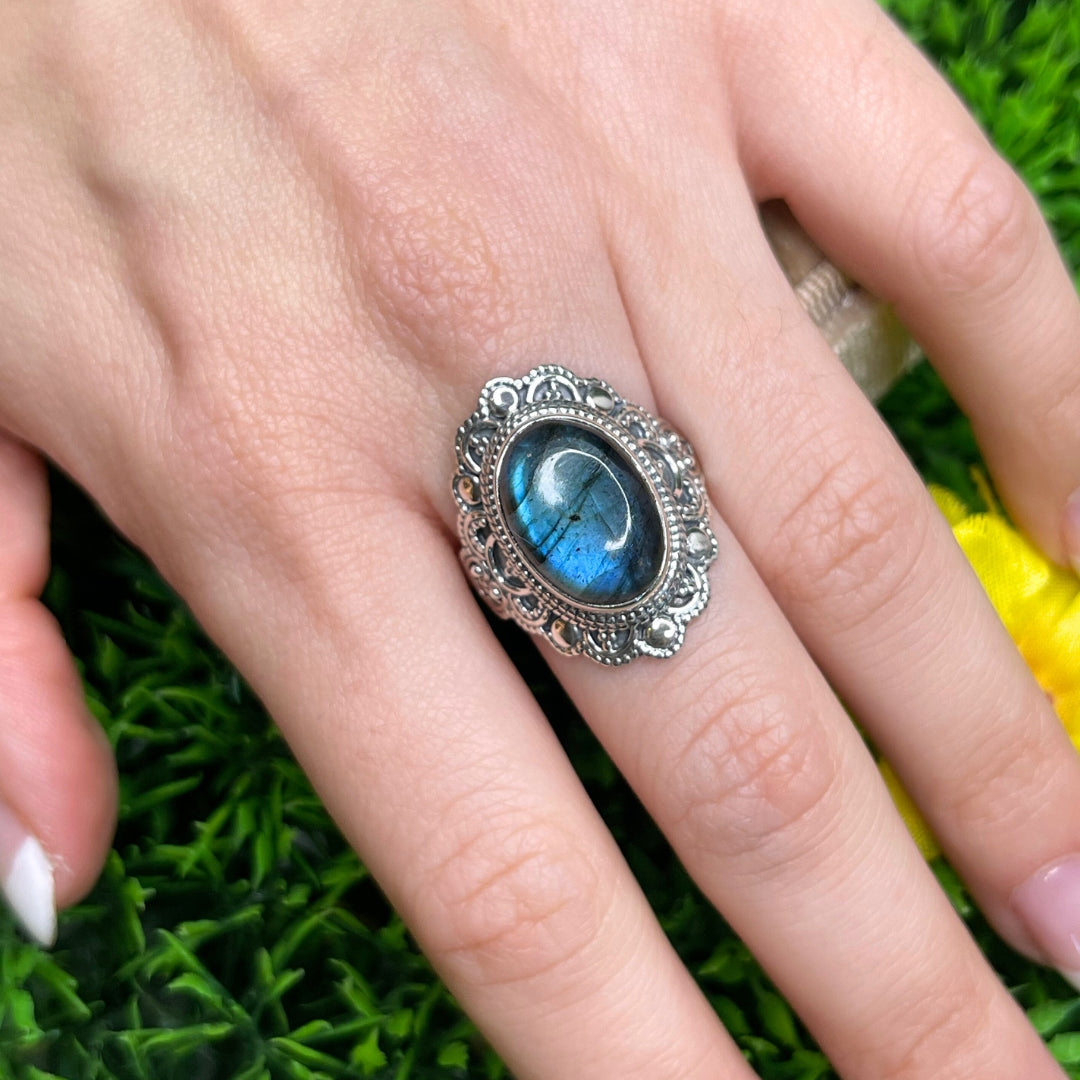 Bague Labradorite Bluefire Argent 925 #12