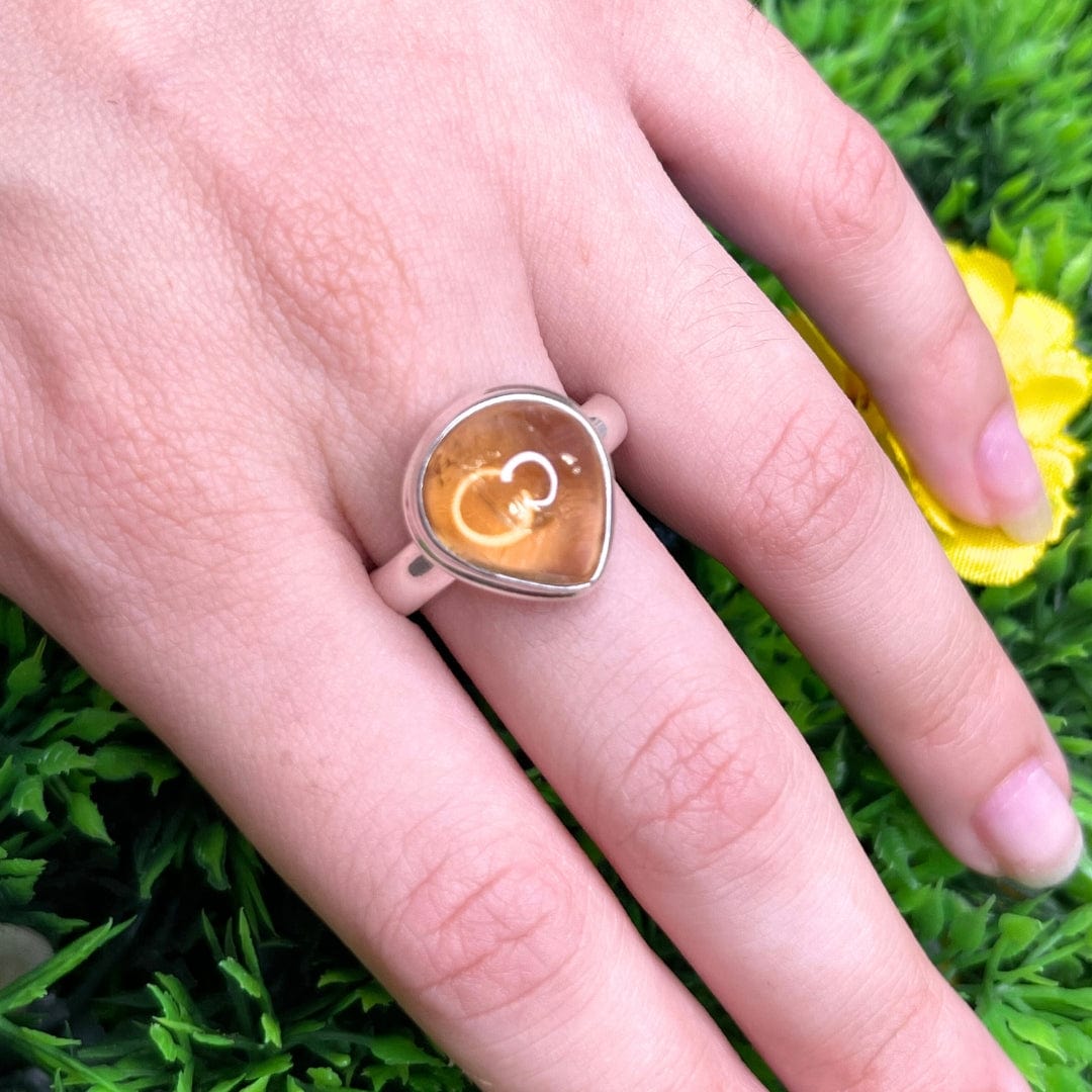 Bague Argent Citrine #14