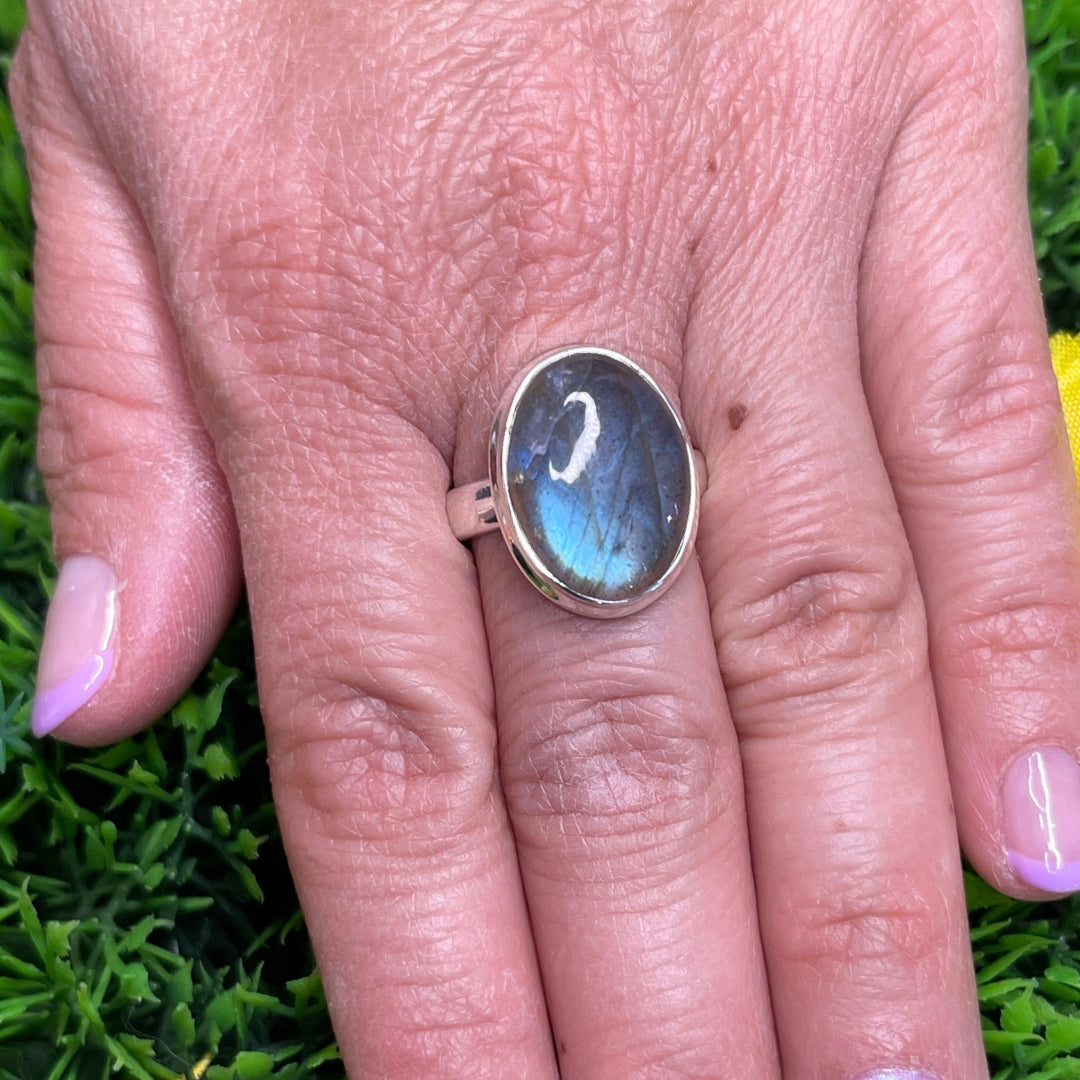 Bague Argent Labradorite Bluefire #209