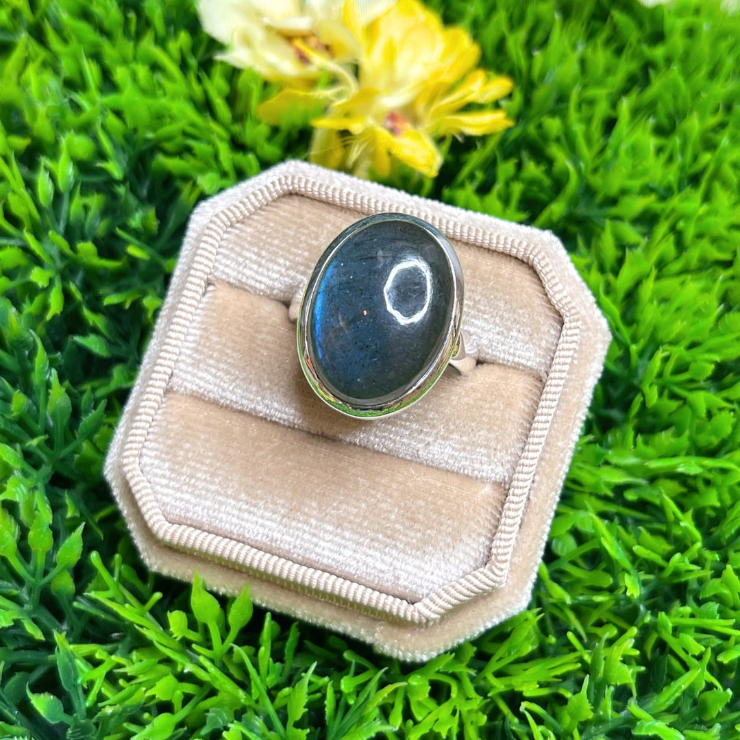 Bague Argent Labradorite Bluefire #79