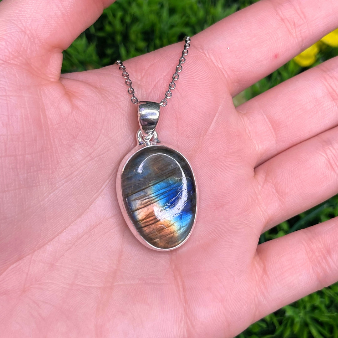 Pendentif Labradorite Blue Fire #33