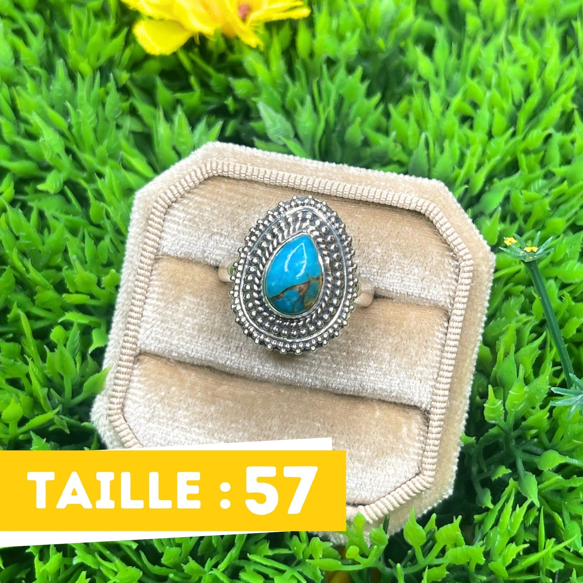 Bague Argent Turquoise Copper #1