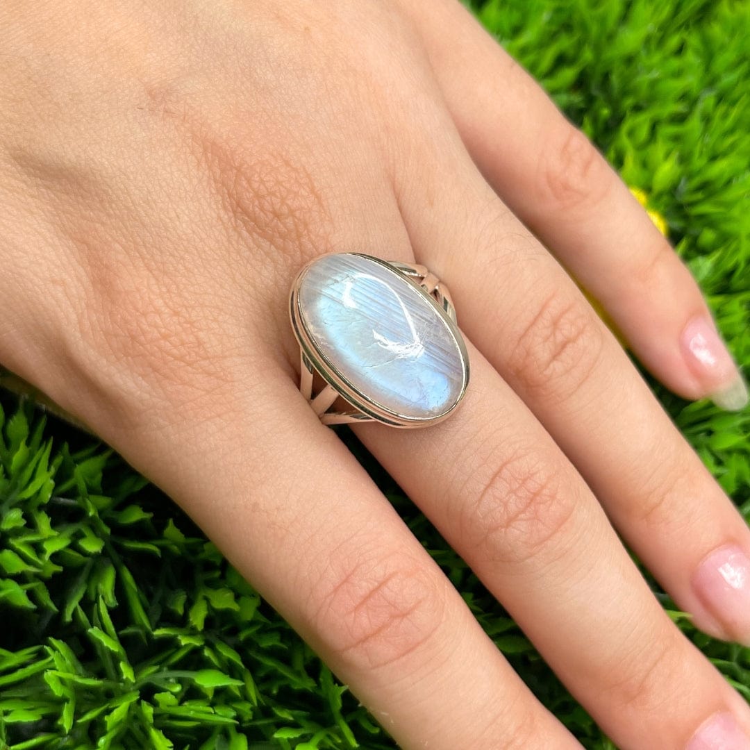 Bague Pierre de Lune Blue Fire #31