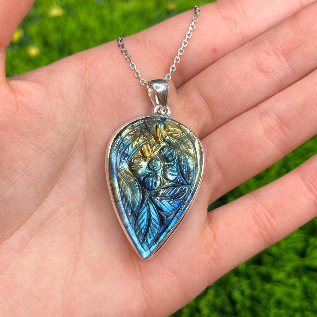 Pendentif Labradorite Blue Fire #15