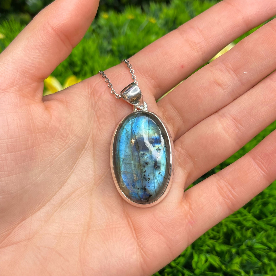 Pendentif Labradorite Blue Fire #6