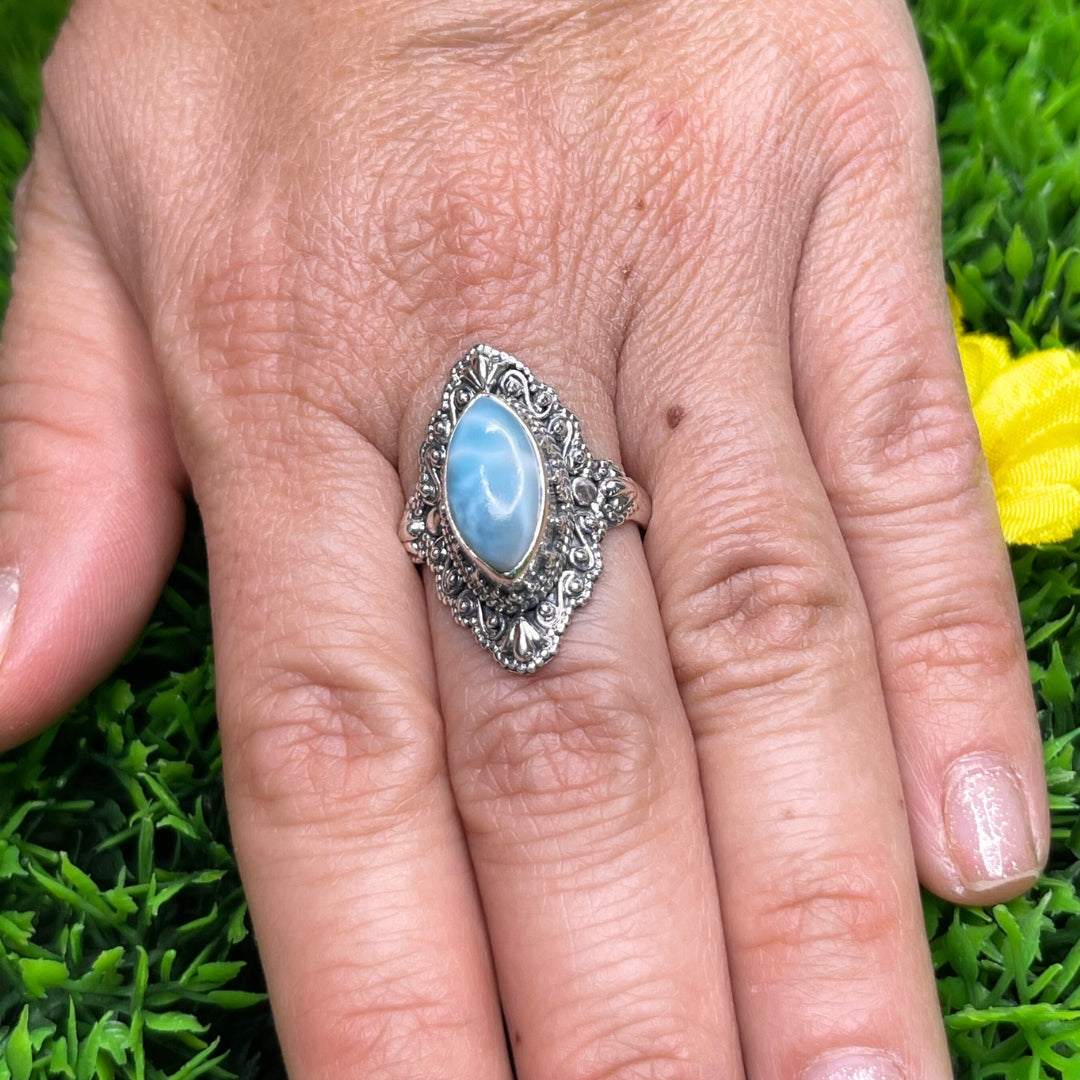 Bague Argent 925 Larimar #10