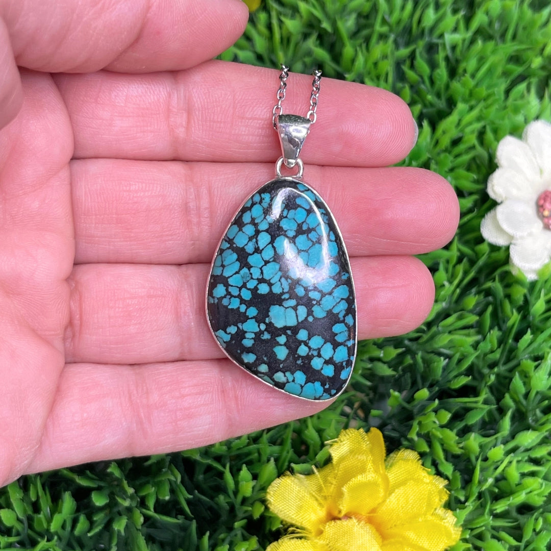 Pendentif Turquoise Tibétaine #4