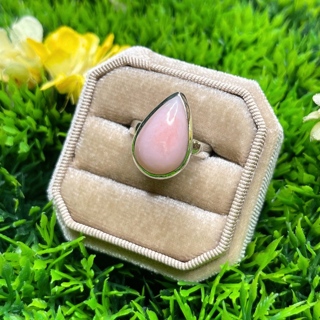 Bague Argent Opale Rose #22