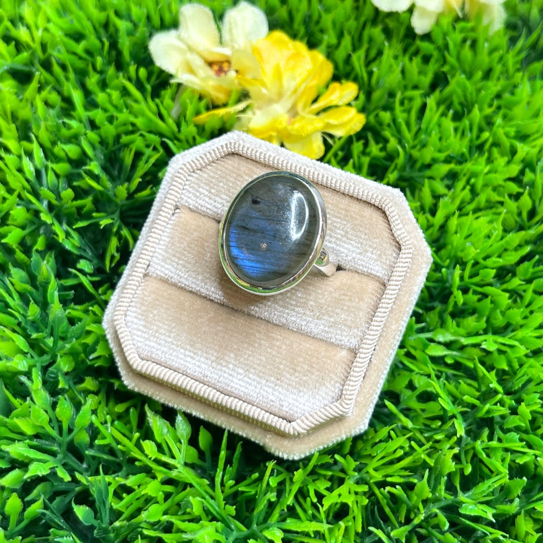 Bague Argent Labradorite Bluefire #51