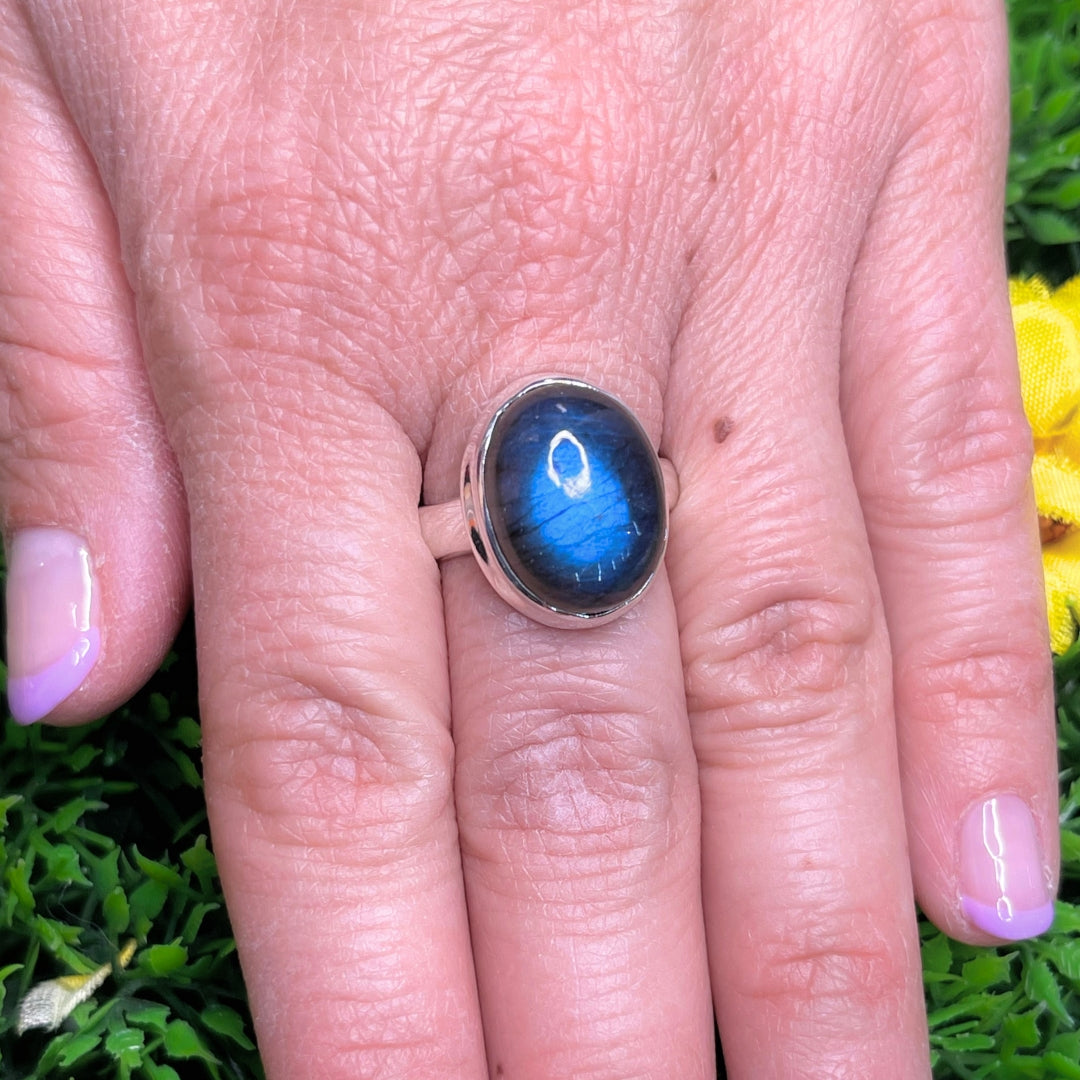 Bague Argent Labradorite Bluefire #205