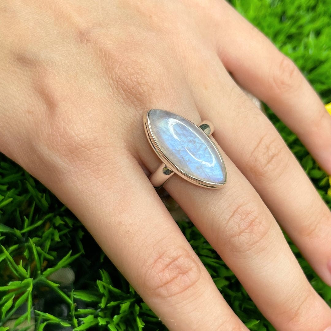 Bague Pierre de Lune Blue Fire #3