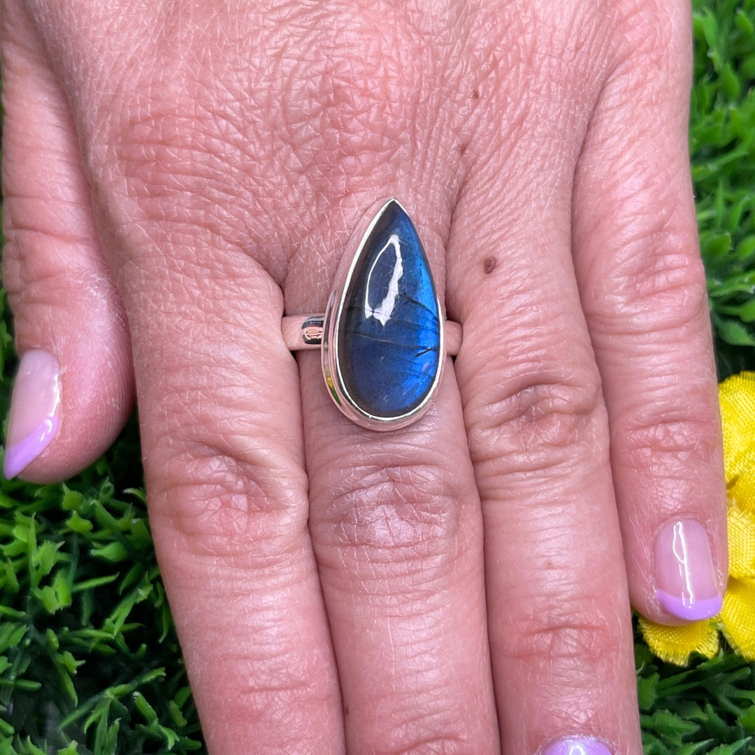 Bague Argent Labradorite Bluefire #191