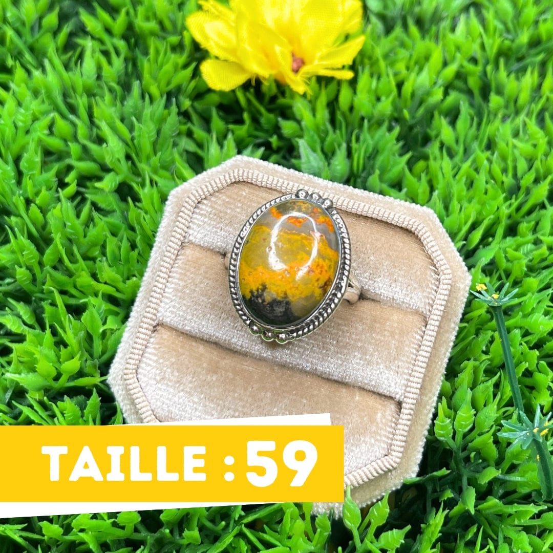 Bague Argent Jaspe Bumblebee #3