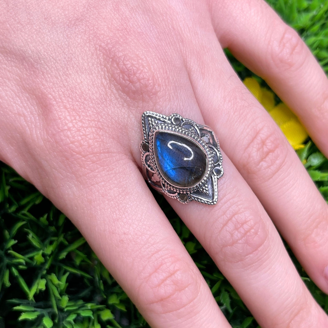 Bague Labradorite Bluefire Argent 925 #45