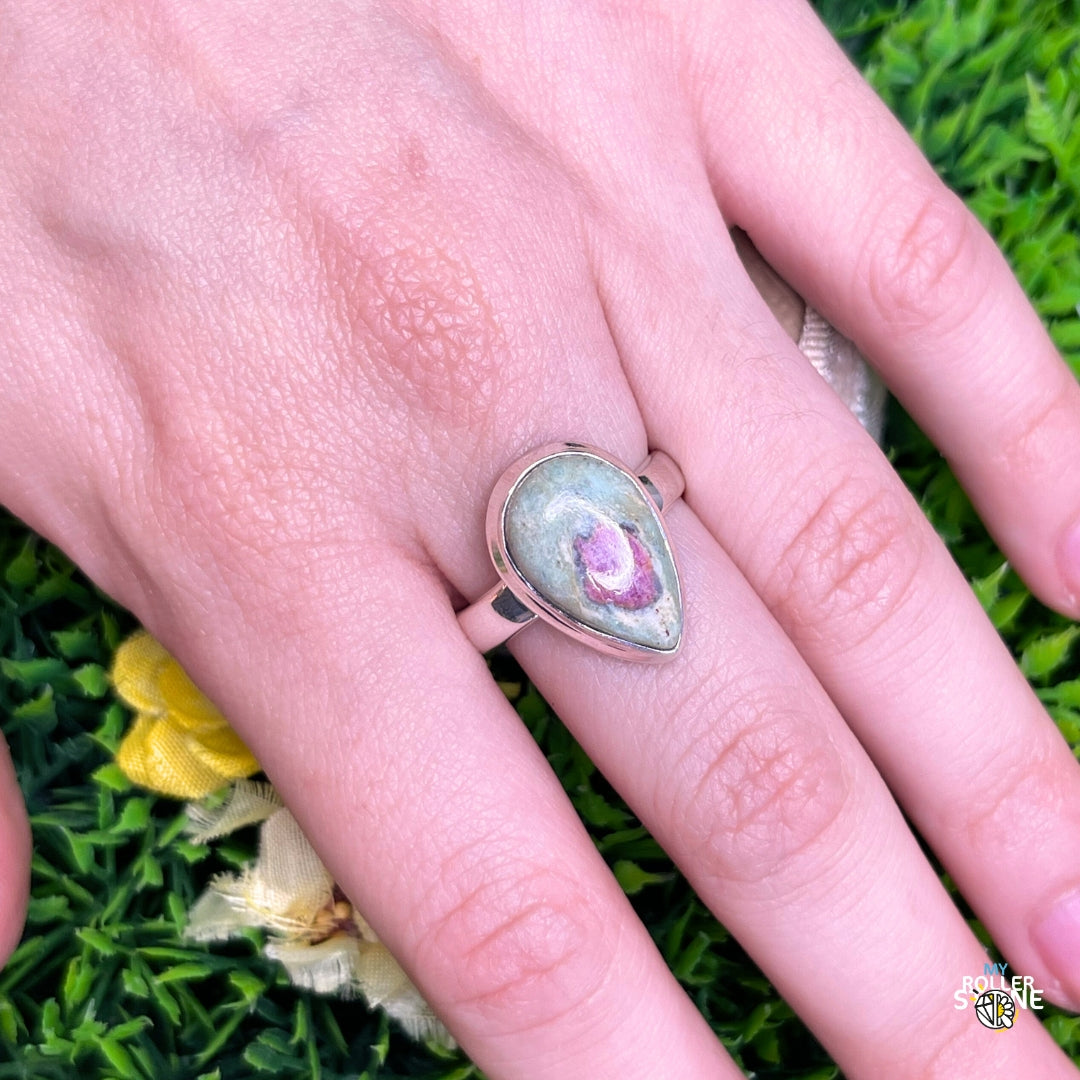 Bague Argent Rubis Fuchsite #4