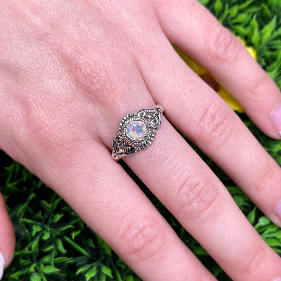 Bague Argent 925 Opale Ethiopienne #13