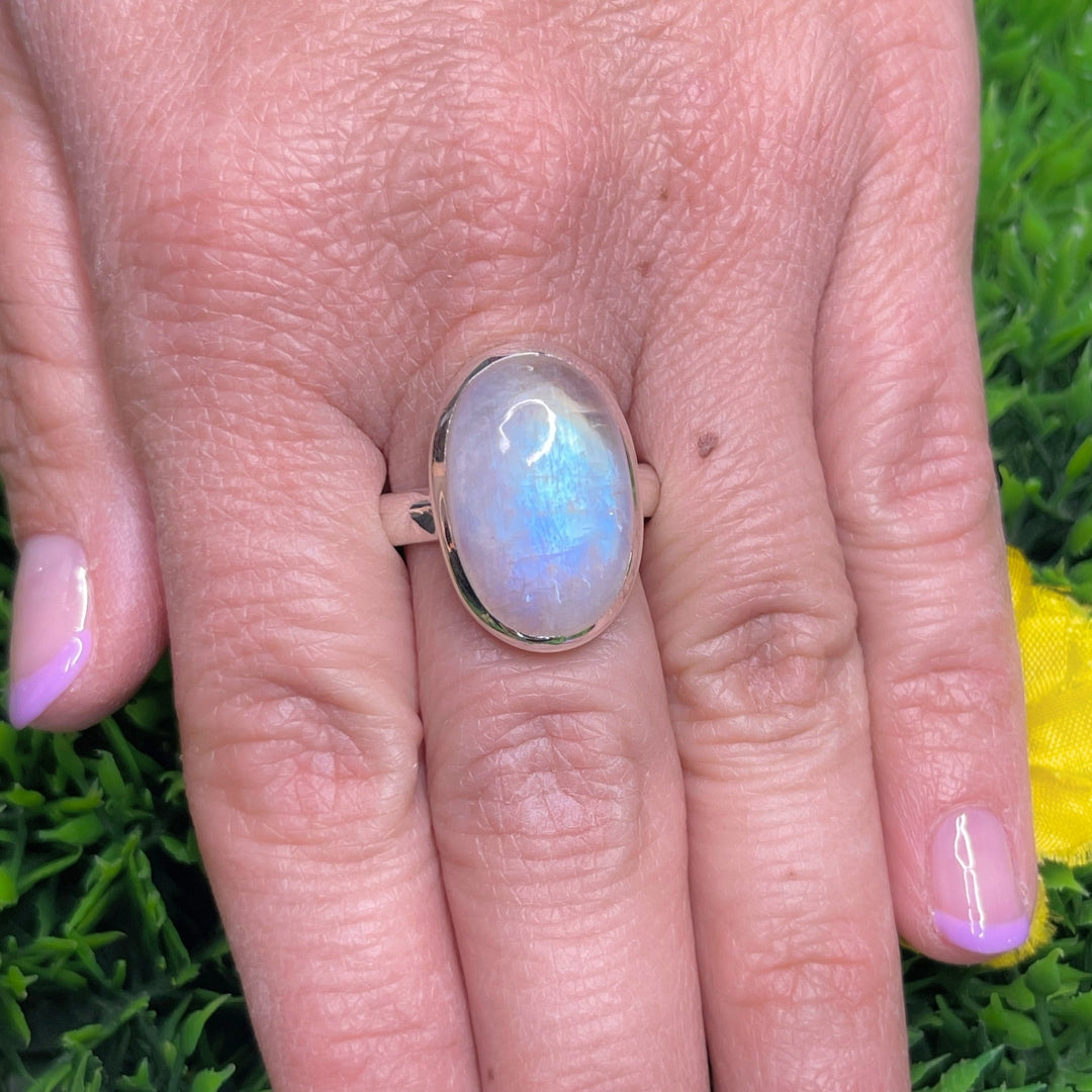 Bague Pierre de Lune Blue Fire #175