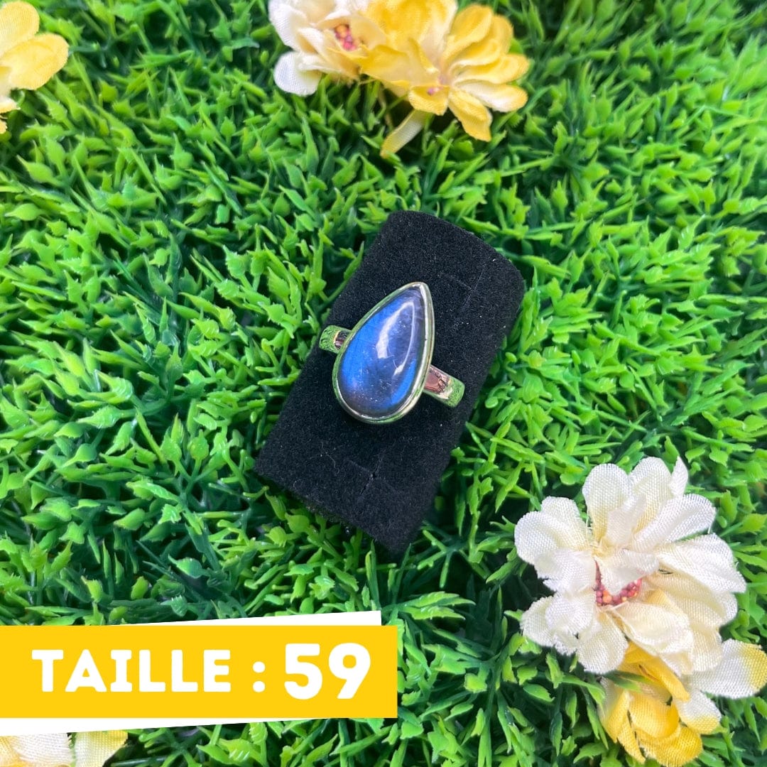 Bague Argent Labradorite Bluefire #7