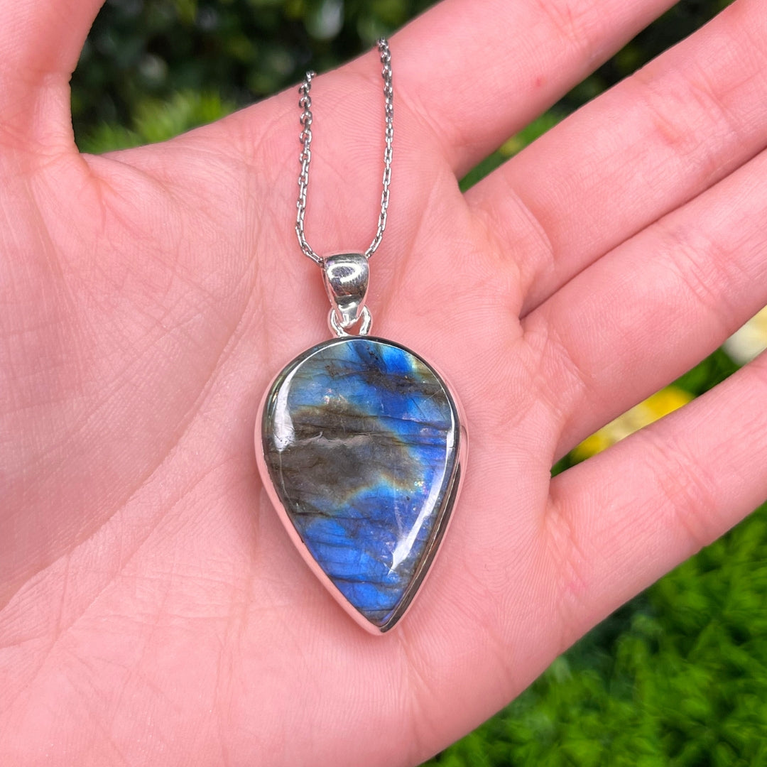 Pendentif Labradorite Blue Fire #10