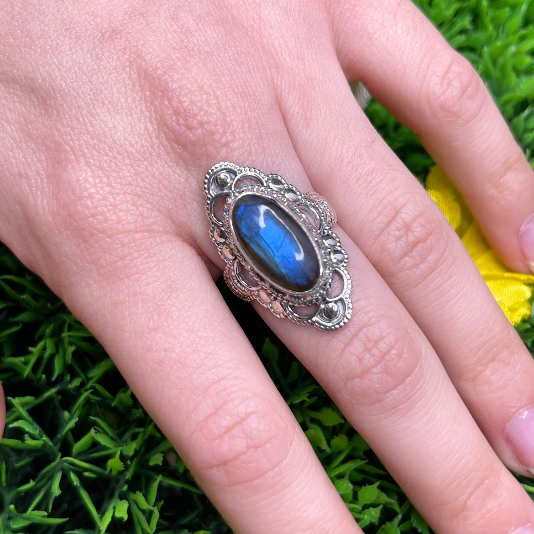 Bague Labradorite Bluefire Argent 925 #40