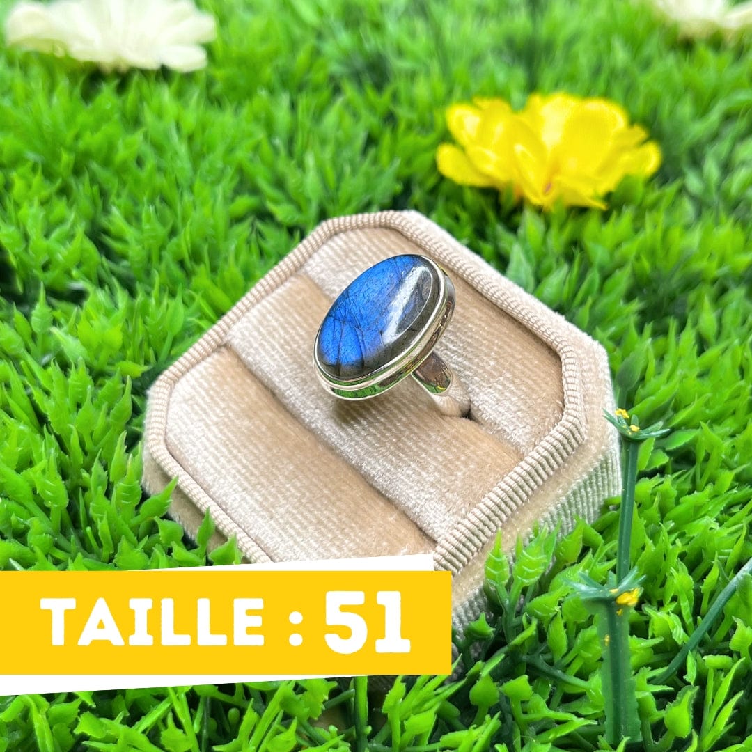 Bague Argent Labradorite Bluefire #37