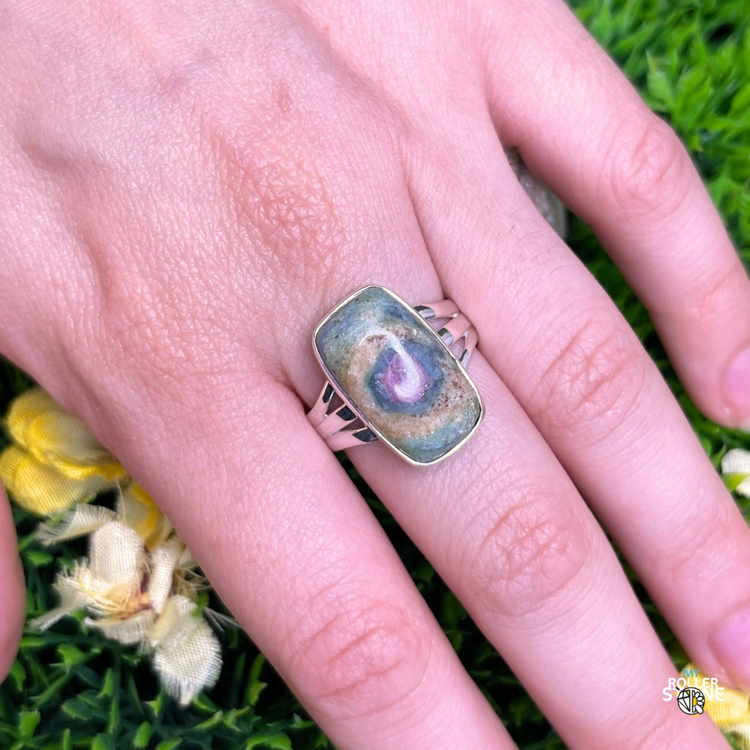 Bague Argent Rubis Fuchsite #21