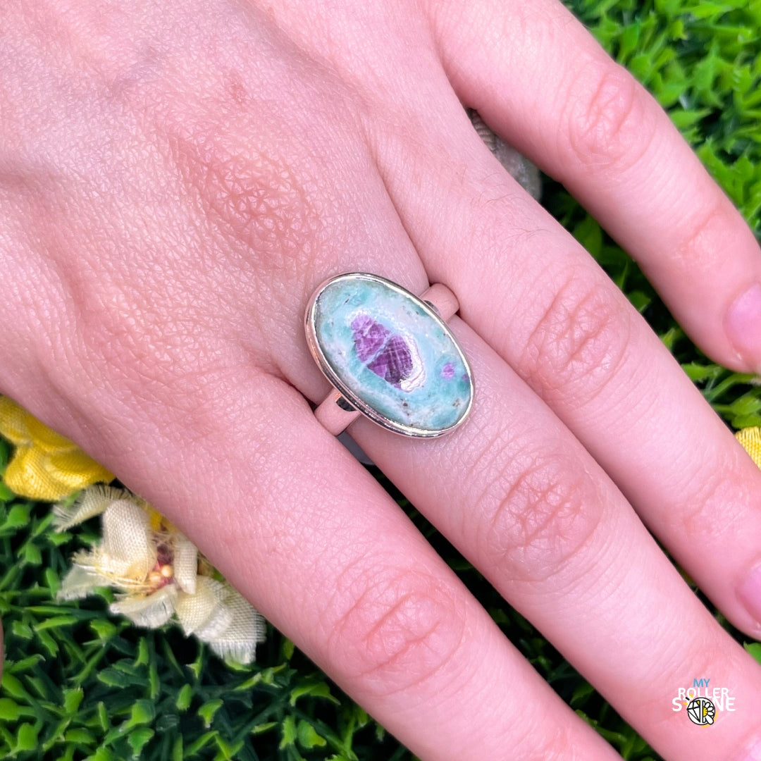 Bague Argent Rubis Fuchsite #3